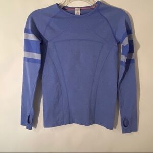 Ivivva lululemon Sz 12 blue Fly tech Thumbhole